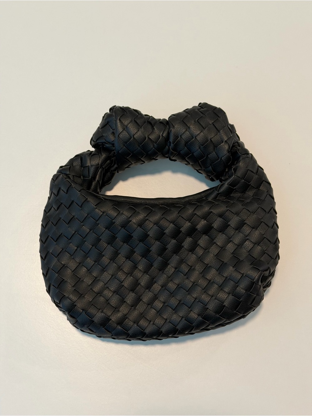 Black Woven Clutch Handbag